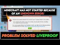 Minecraft has not started because of an unknown error TLauncher