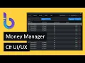 Money Manager Modern Dark UI - C Bunifu Framework