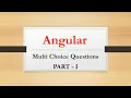 Angular MCQ Questions with Answers Angular Tutorial Angular Interview Questions MCQ