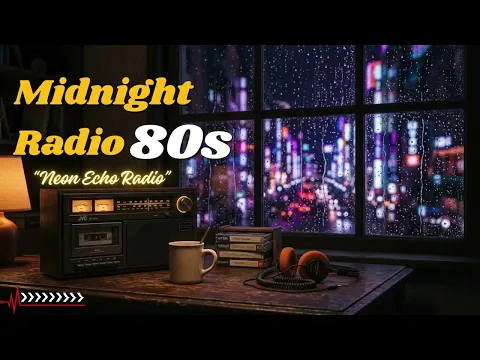 Midnight Radio 80s 🌧️ Rainy Windows and Sleepless Nights | Synthwave Mix