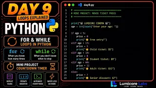 Python Loops Explained for while Made Simple Lumicore Labs - Day 9