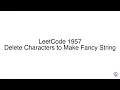LeetCode 1957 Delete Characters to Make Fancy String