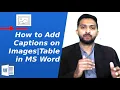 How to Caption below or above in Microsoft Word