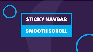 Simple Sticky Navbar with Smooth Scroll No JavaScript No jQuery