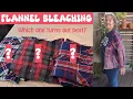 Experimenting with Bleach on Flannel Upcycling Fun
