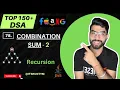 78 Combination Sum 2 Recursion Top 150 DSA Leetcode JAVA