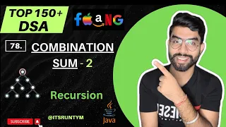 78 Combination Sum 2 Recursion Top 150 DSA Leetcode JAVA