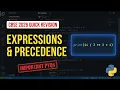 PYQs on Expressions Evaluation in Python Precedence Associativity Rules Class 12th CS 2027