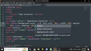 Temperature Converter Celsius To Fahrenheit Kelvin Using HTML CSS JavaScript