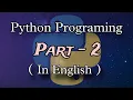 Python Programming Part-2 Python in English Kapil Joshi Tutorials Basic Python Programming