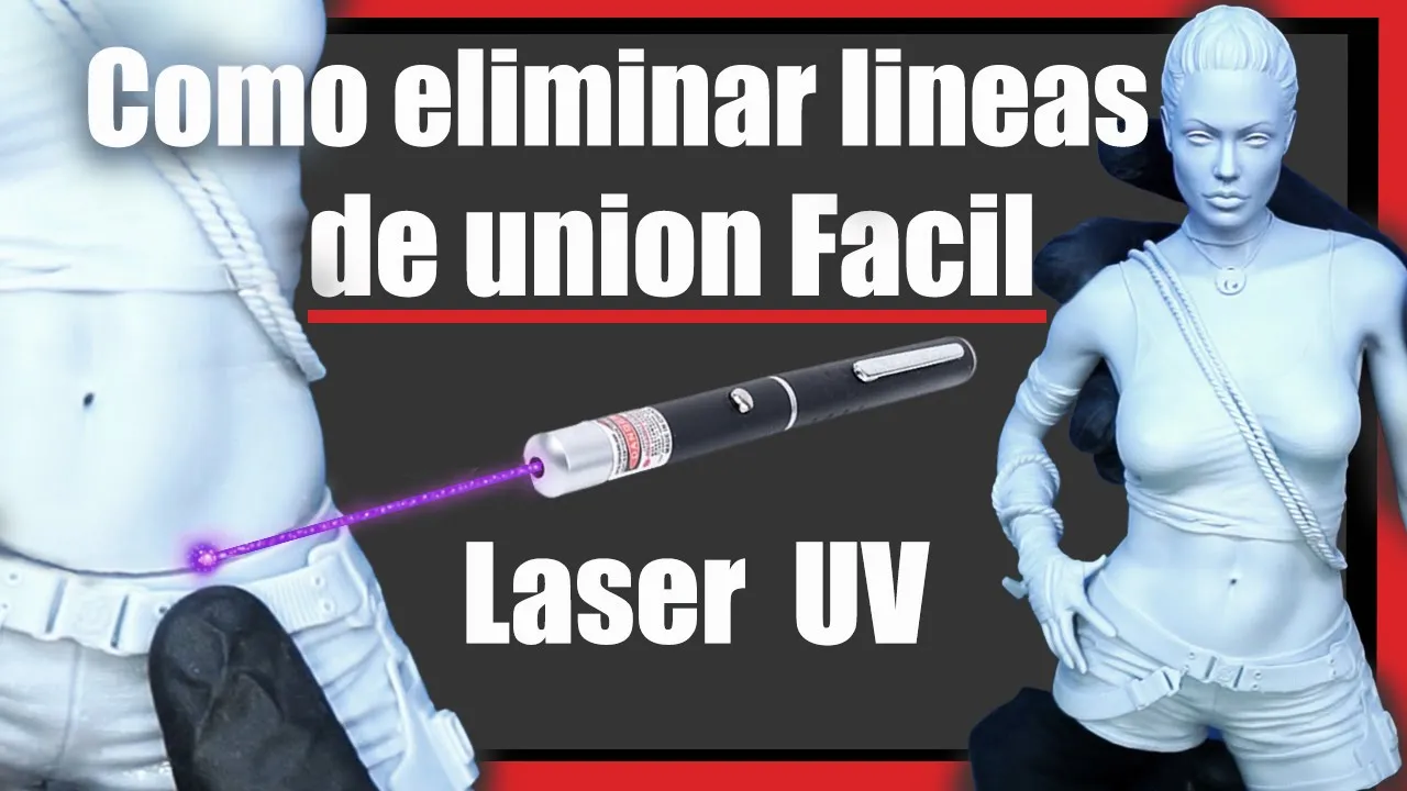 Como Quitar líneas de unión y preparar para pintar impresiones 3D//Postprocesado impresión de resina