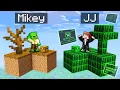 Mikey POOR vs JJ HACKER SKYBLOCK Survival Battle in Minecraft Maizen