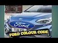 Ford colour code location