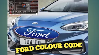 Ford colour code location