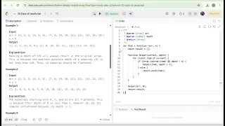 Day 26 of My 30 Days of JavaScript Challenge LeetCode 2625 Flatten Deeply Nested Array