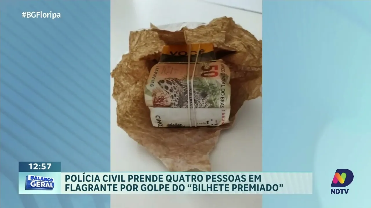 Polícia prende quatro suspeitos de aplicar golpe do bilhete premiado em São José