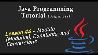 Java Programming Tutorial for Beginners - Lesson