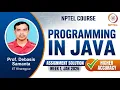 Programming in Java By Prof Debasis Samanta Week 1 Assignment Solution Jan 2026