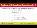 Modify Operators C Technical Interview Questions and Answers Mr Srinivas