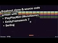 Breakout clone with source code using EF7 PlayPlayMini MonoGame and Serilog