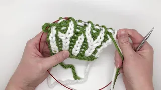Brioche Lesson 3 2-Color Brioche increases and decreases