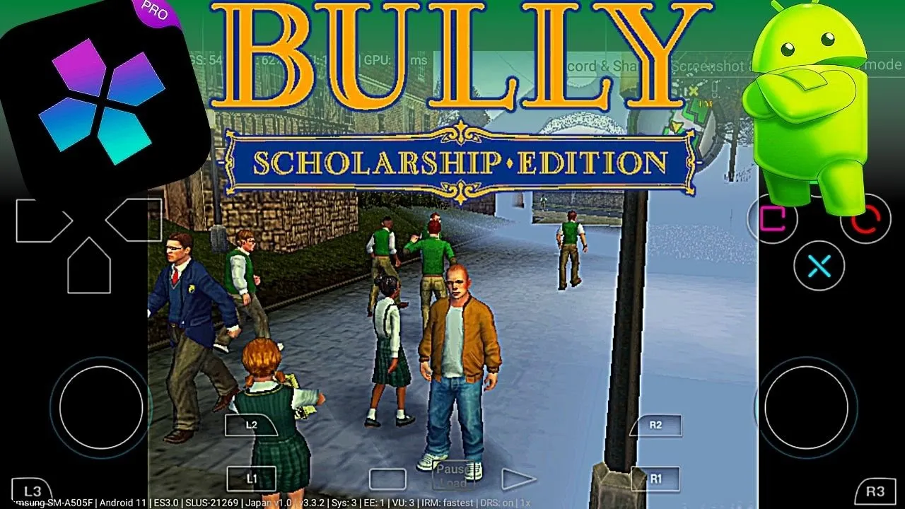 Play Bully: Scholarship Edition PS2 Emulator - Damon PS2 PRO For Android With Gameplay -2021
