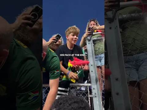 A Rugby Star Just Gave a Kid His Actual Boots... Watch His Face 😭