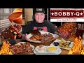 MASSIVE BBQ FEAST BBQ RIBS CHICKEN SAUSAGE PRIME RIB Mac Cheese Pecan coleslaw more