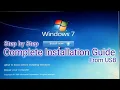 How to install Windows7 Step by step guide to install windows 7 from a USB disk