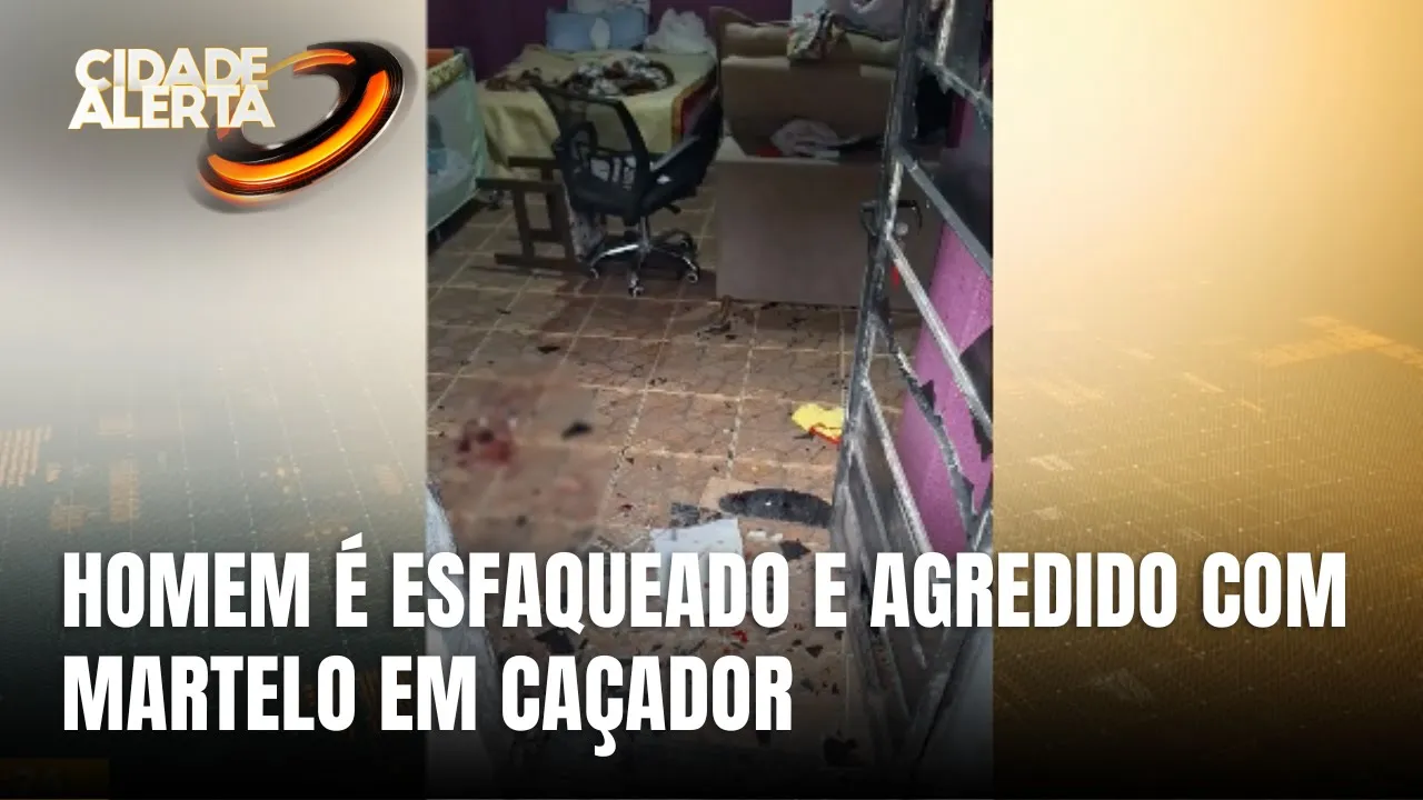 Homem é esfaqueado e agredido com martelo dentro de casa em Caçador