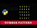 Python Program To Print Number Pattern in Square Shape 11
