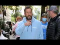 Adam Sandler stops for fans and Graphers before heading to dinner at Philip s uptown