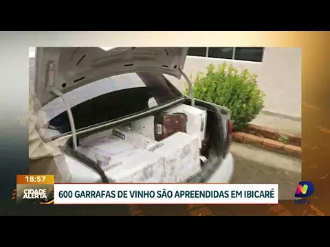 Polícia apreende 600 garrafas de vinho em Ibicaré por descaminho