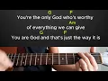 You are God alone-Guitar Tutorial With Chords and