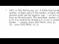 10 INT and DEC Data Type in SQL Hindi