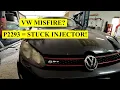 VW Audi Code P2293 FIXED Stuck Open Fuel Injector Diagnosis Repair Passat Golf EOS A4 Tiguan