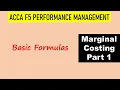 ACCA F5 - Performance Management Marginal Costing Part 1 CIMA P1 Management Accounting