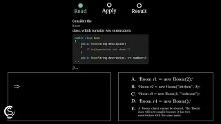 2024 AP CSA MCQ Question 1 - Constructor Overloading and Parameter Matching