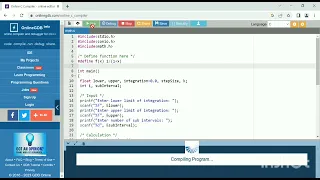 Simpsons rule using c programming