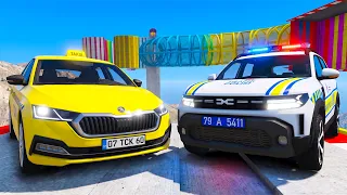 FRANKLIN TÜRK ARABALAR İLE TEHLİKELİ PARKURDA- GTA 5 MODS
