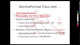 DecimalFormat Class