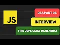 Detecting Duplicates in an Array A Simple Approach in JavaScript