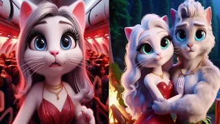 lovely cats' Fell from airplane meet love'#cat #cute #ai#long #love 😍😍😍
