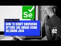 How To Verify Dropdown Options Are Unique Using Selenium Java