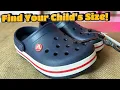 Find Your Child s CROCS SIZE Heel to toe measures demonstration