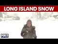 Long Island gets pummeled by heavy snow WATCH
