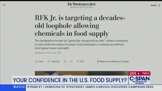 Confidence in the U S Food Supply