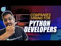 Companies Hiring for Python Developers Internship and FULL TIME ROLES