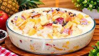 Postre fácil refrescante de frutas cremoso para venta o consumo /Cocina con Jenny 