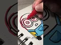 Drawing Minions in Drip Glitch and X-Ray Effect with Posca Markers